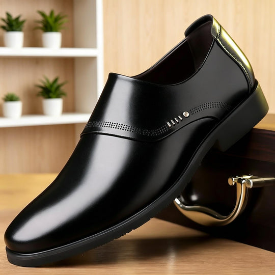 Herren Elegante und Bequeme Lederslipper Shop Nory