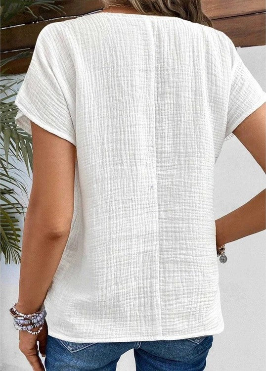 Elegante und Stilvolle Button-Down-Bluse mit Kragen