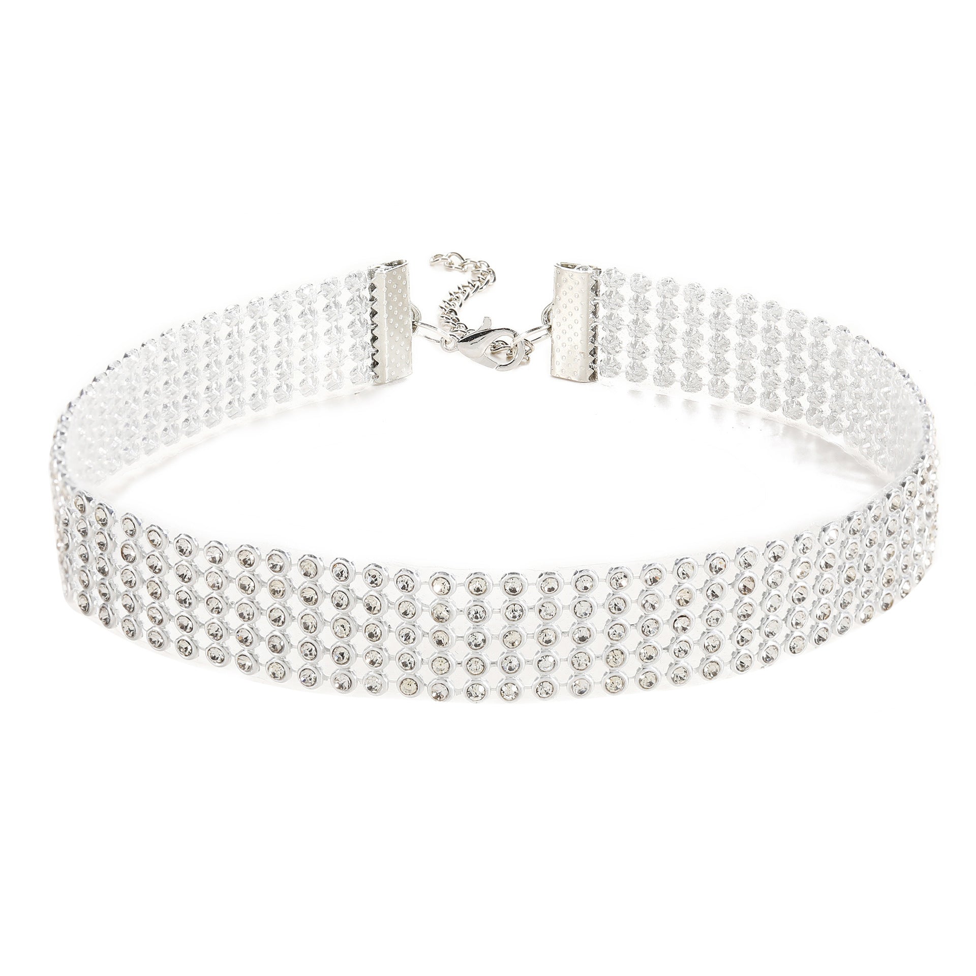 Damen glitzernde Choker-Halskette mit verstellbarem Verschluss Shop Nory