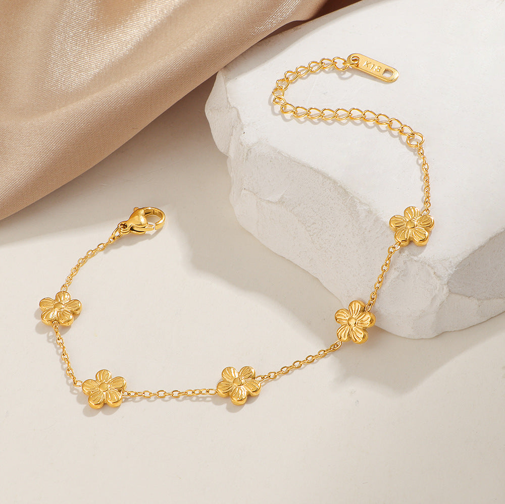 Damen Blumen Charme Armband Shop Nory