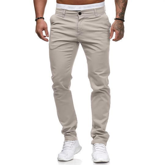 Herren schmal geschnittene Baumwollstretch-Chino mit mittlerer Leibhöhe und Komfortbund Shop Nory