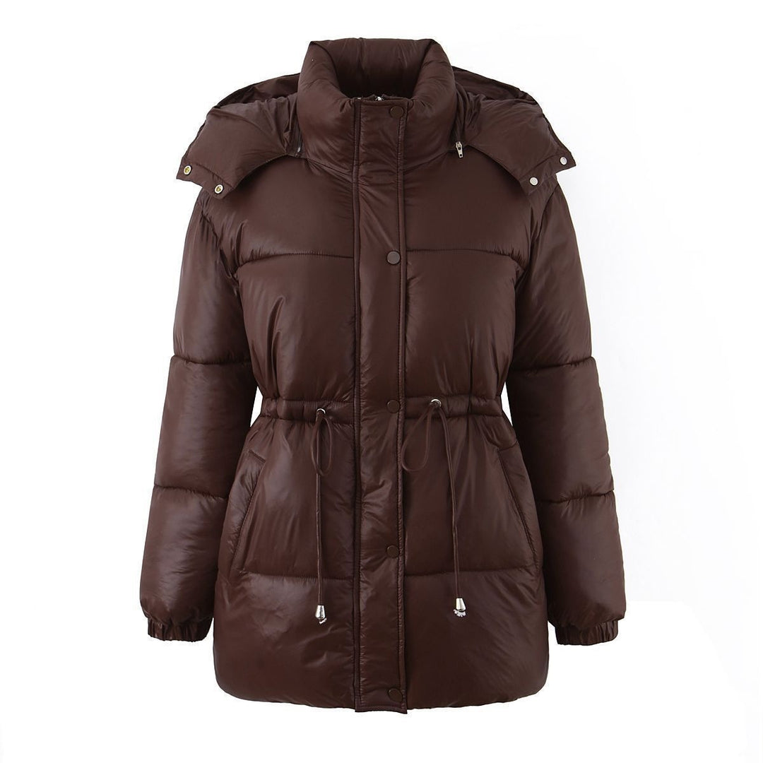 Damen Modische Kapuzenjacke mit Taillenzug