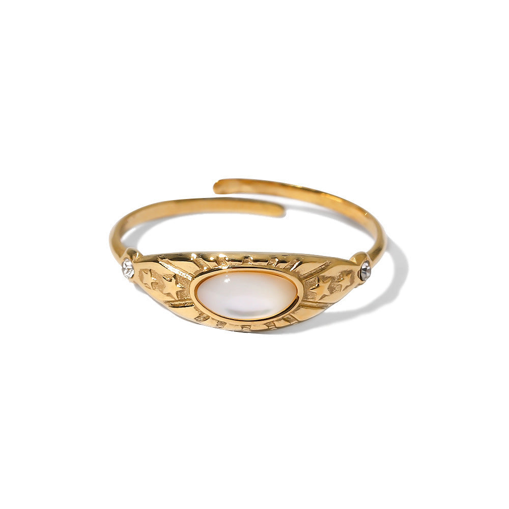 Damen Offenes Armband mit geometrischem Münzdesign Shop Nory