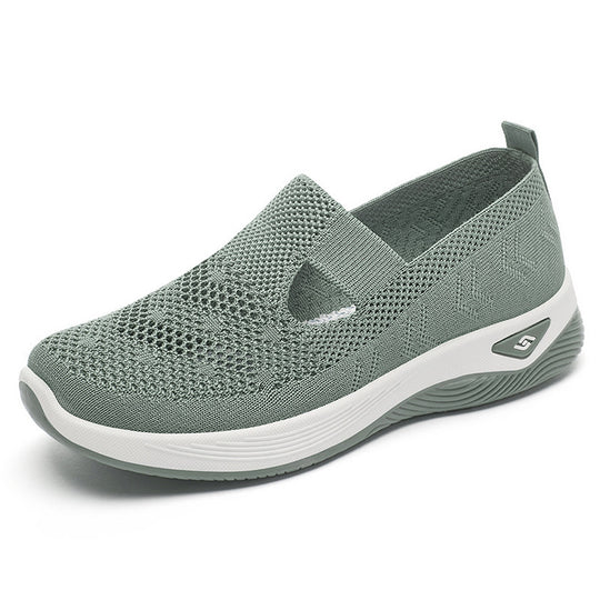 Damen nan leichter gestrickter Slipper-Sneaker mit elastischem Mittelriemen und ergonomischer Memory-Komfortsohle Shop Nory