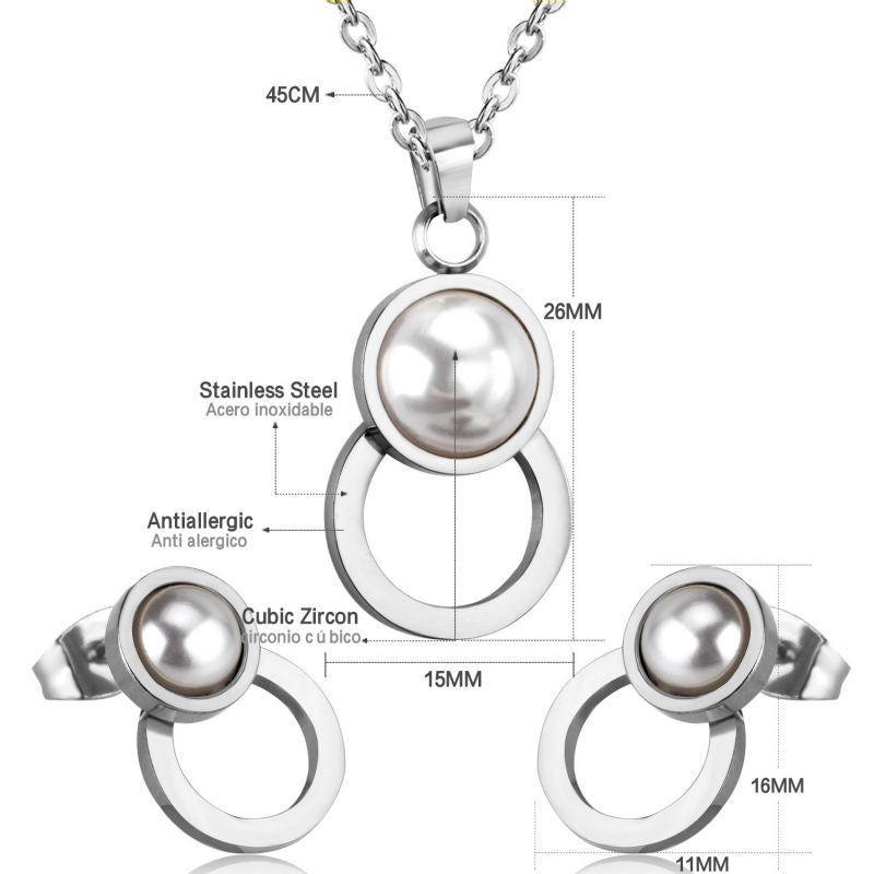 Damen Schmuckset mit Kruzifix-Anhänger und passenden Ohrringen Shop Nory