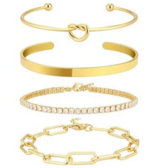 Damen modisches Armband-Set mit funkelnden Kristallen und elegantem Design Shop Nory