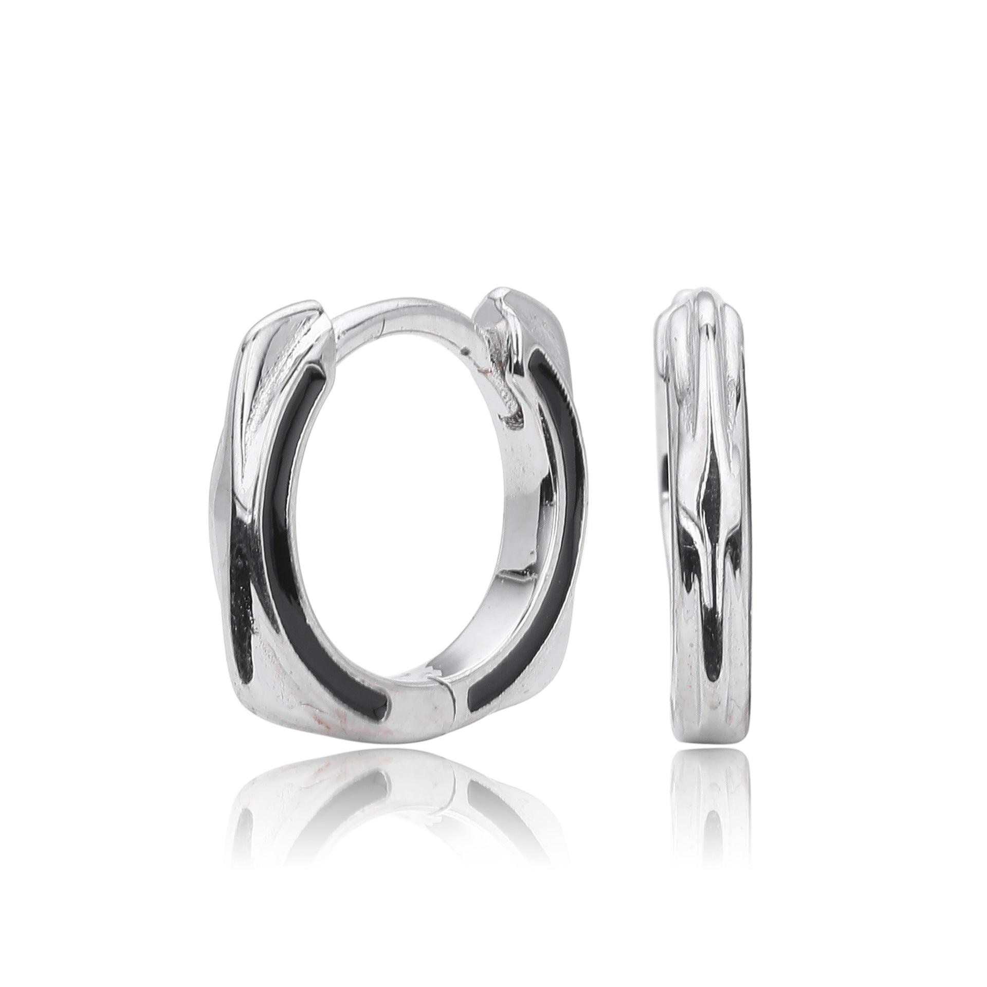 Damen Creolen mit künstlerischem Design aus 925 Sterling Silber Shop Nory