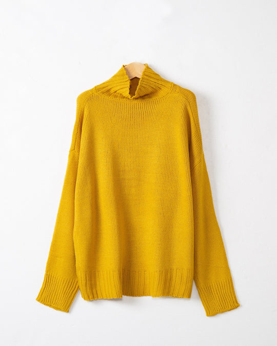 Damen Rollkragen-Pullover aus Grobstrick mit Oversize-Schnitt Shop Nory