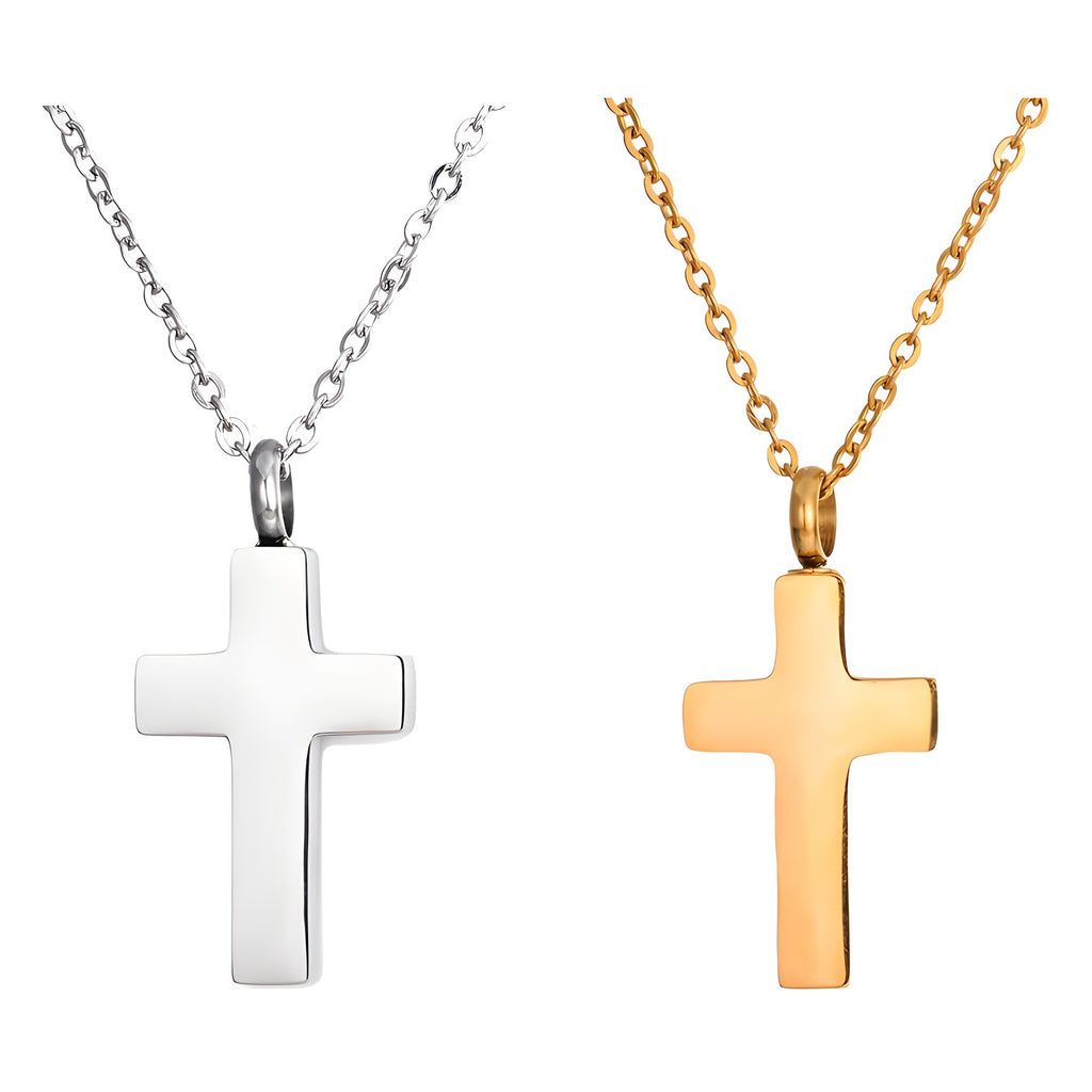 Damen Halskette mit stilvollem Kreuzanhänger aus hochwertigem Metall Shop Nory