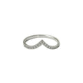 Damen trendiger Wellenring mit funkelnden Zirkonia Shop Nory
