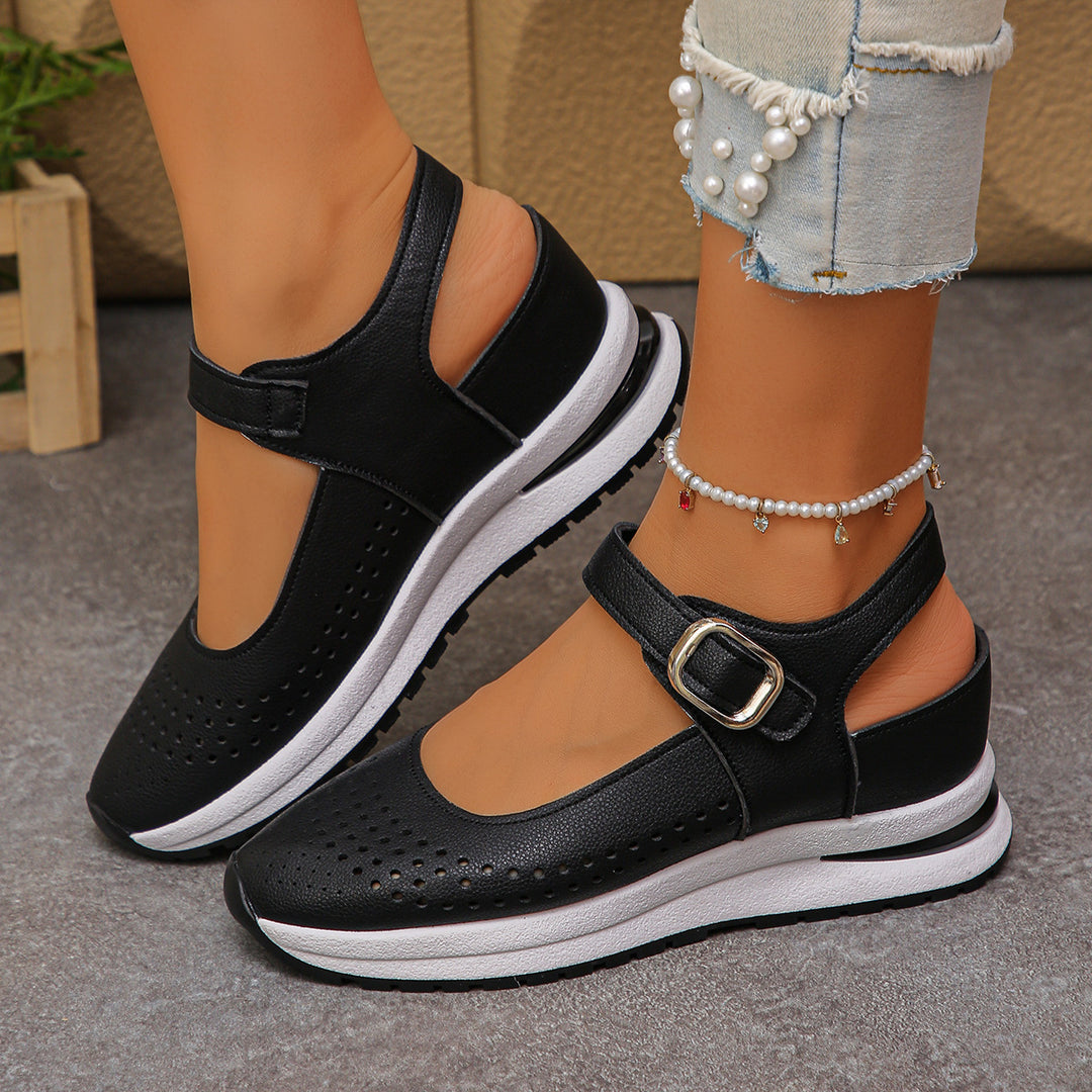 Damen Plateau-Sandalen mit geschlossener Zehenpartie und verstellbarem Klettverschluss Shop Nory