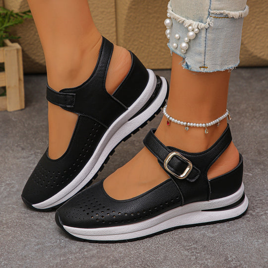 Damen Plateau-Sandalen mit geschlossener Zehenpartie und verstellbarem Klettverschluss Shop Nory