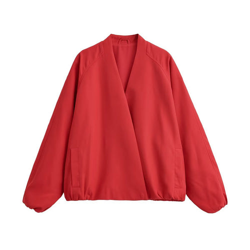 Damen Oversized Kimono-Übergangsjacke mit Raglanärmeln und elastischem Saum Shop Nory