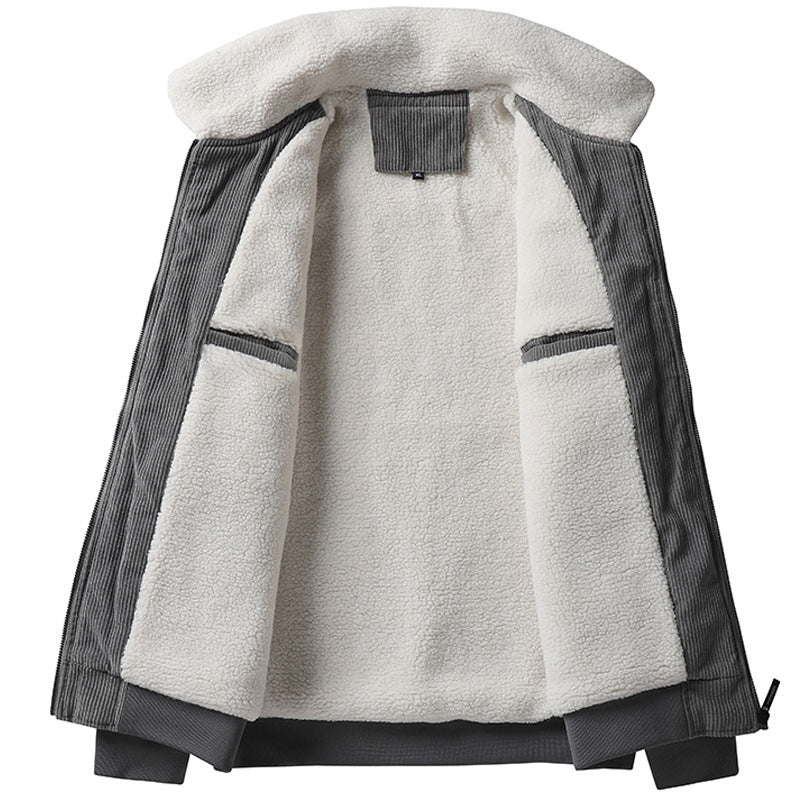 Herren Gemütliche und stylishe Cordjacke mit Fleece-Futter Shop Nory