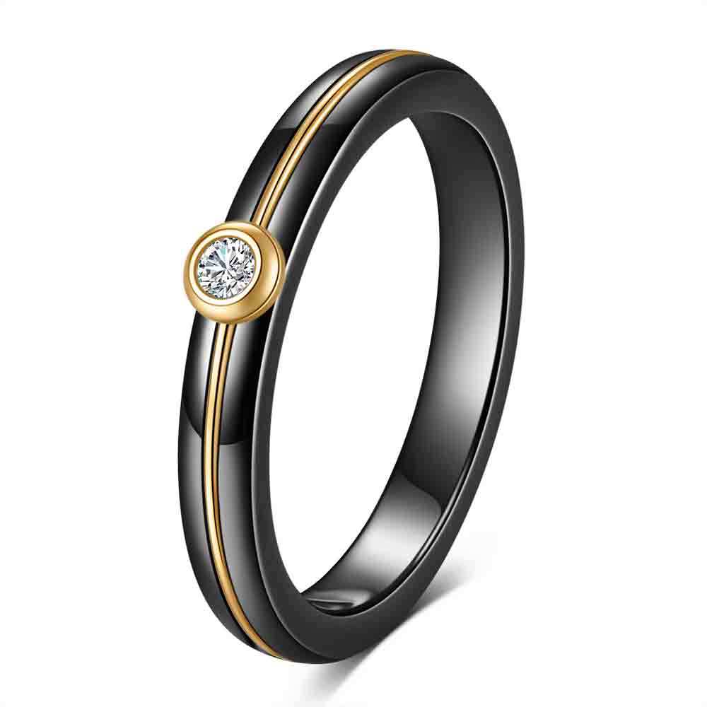 Damen Ring mit funkelndem Zirkonia-Stein und modernem Design Shop Nory