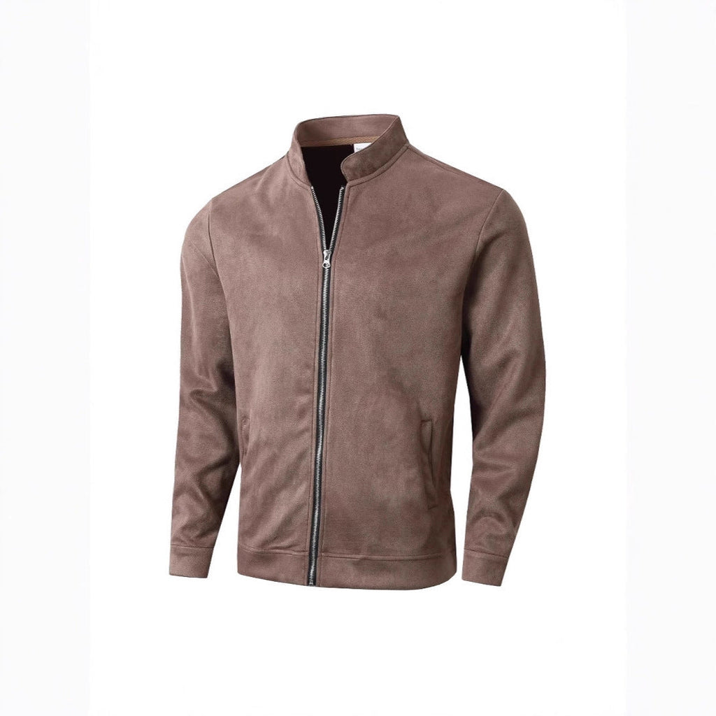 Herren Fleecejacke mit modernem Stehkragen und weichem Innenfutter