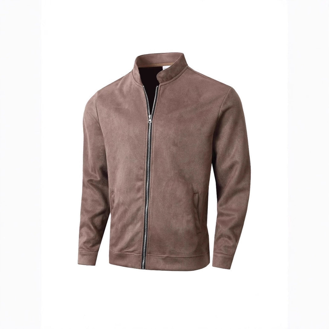 Herren Fleecejacke mit modernem Stehkragen und weichem Innenfutter