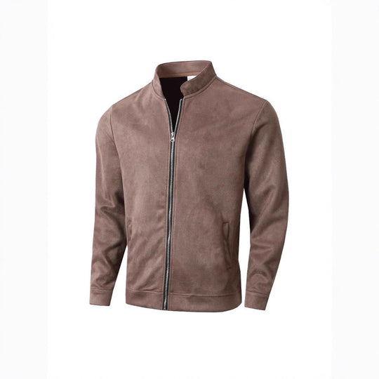 Herren Fleecejacke mit modernem Stehkragen und weichem Innenfutter