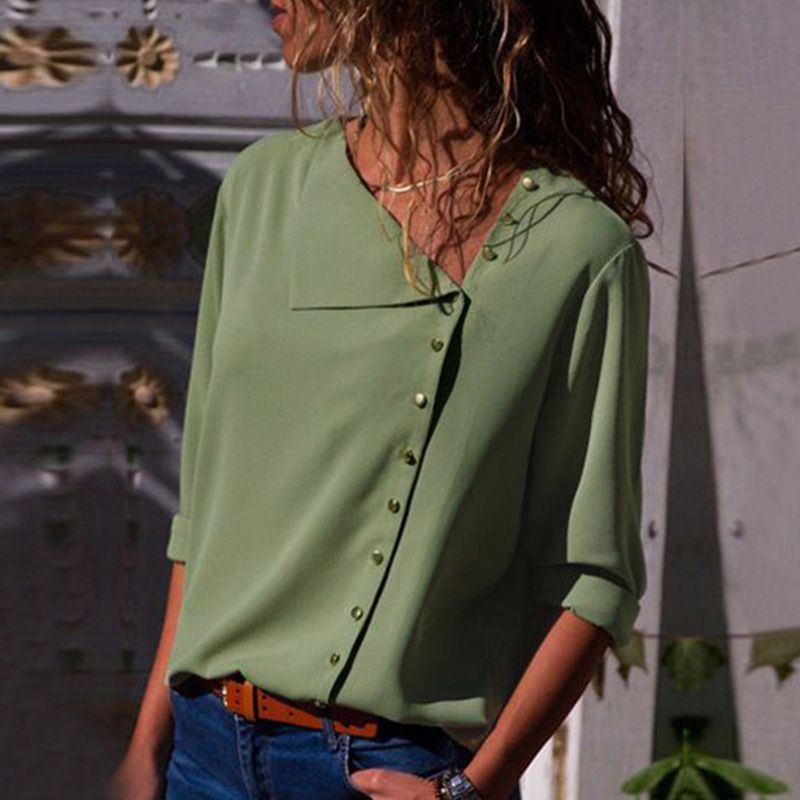 Damen Button-Up Relaxed Fit Bluse
