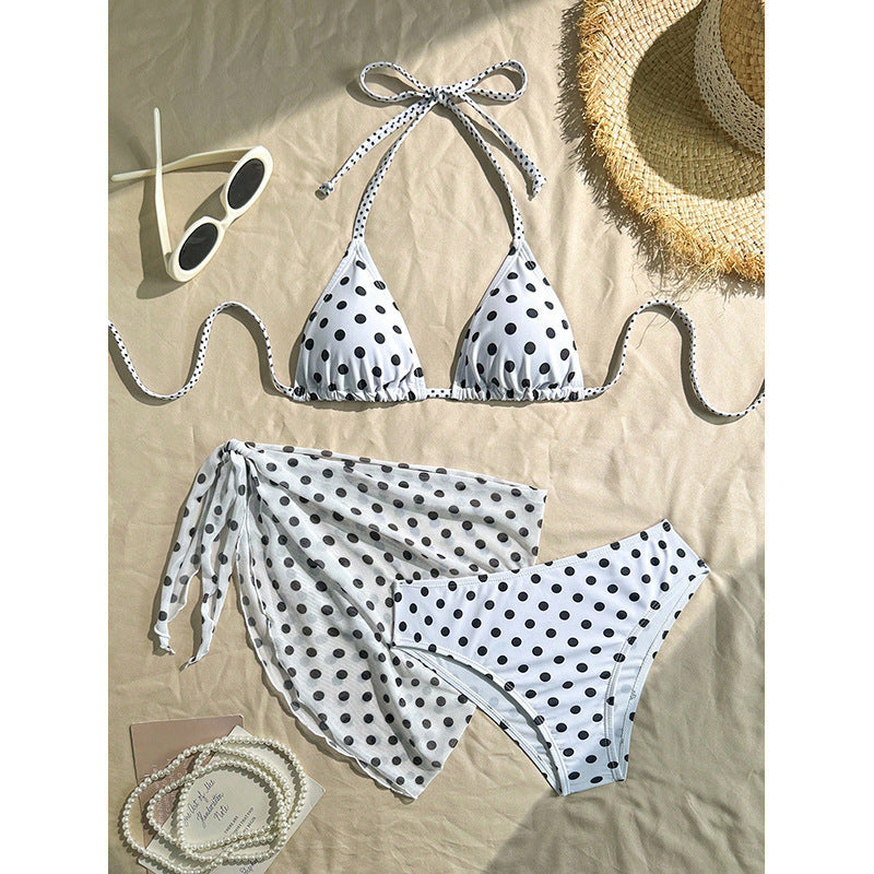 Damen Triangel-Bikini mit dekorativem Pareo