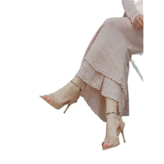 Damen Elegante Spitzen‑Slingback‑Pumps mit spitzer Zehenform und verstellbarem Knöchelriemen Shop Nory
