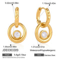 Damen Ohrhänger mit elegantem Kreiselement und funkelndem Stein Shop Nory