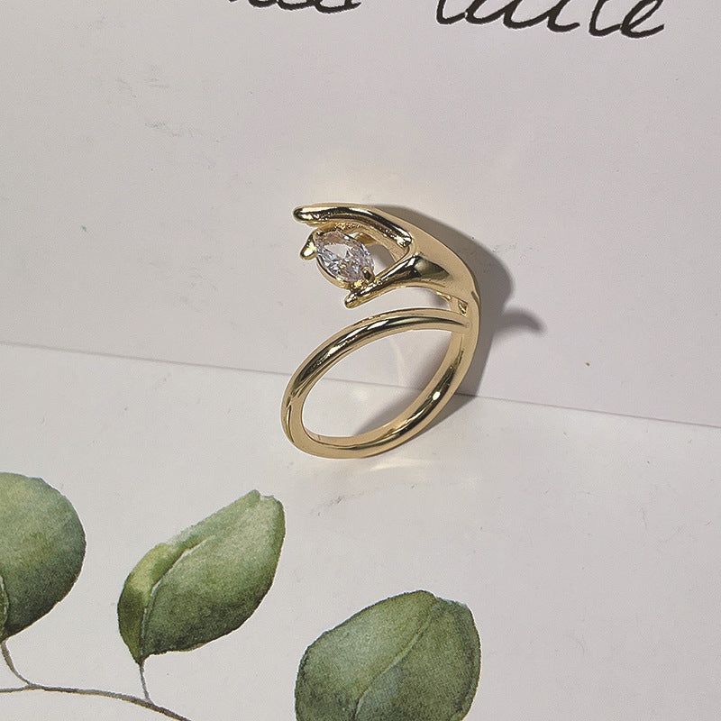 Damenring im eleganten Handdesign Shop Nory