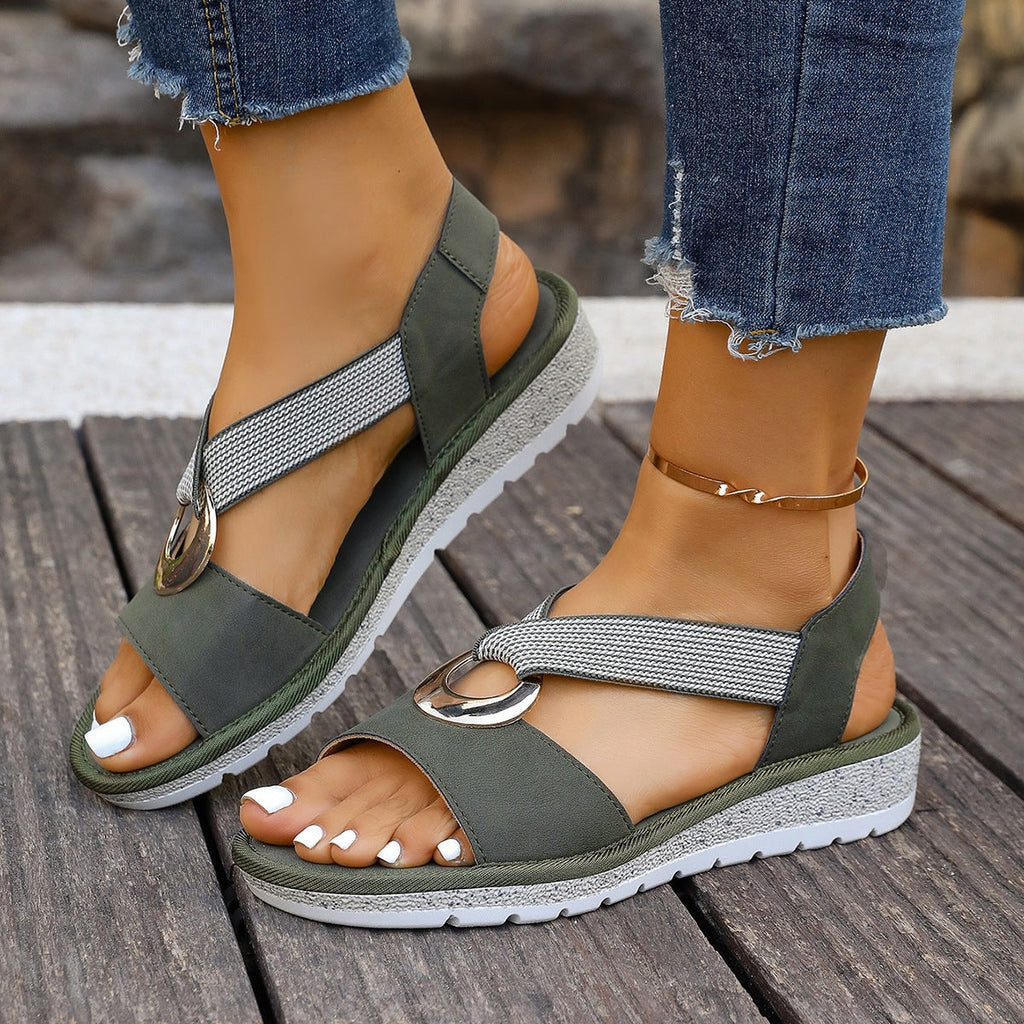 Damen Sandalen mit ergonomischer Sohle und modischem Riemendesign