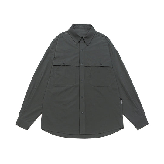 Herren Overshirt-Jacke mit Druckknopffront und doppelten aufgesetzten Taschen Shop Nory