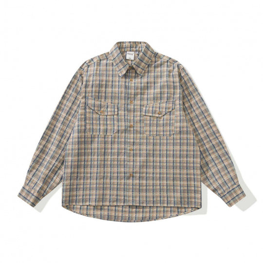 Unisex Kastenförmiges Overshirt aus Baumwoll-Leinenmix mit aufgesetzten Brustklappen Shop Nory