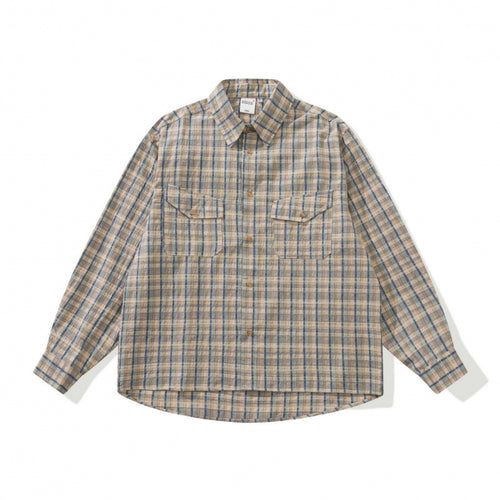 Unisex Kastenförmiges Overshirt aus Baumwoll-Leinenmix mit aufgesetzten Brustklappen Shop Nory