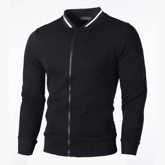 Herren Sweatjacke mit hochwertiger Struktur und sicherer Reißverschlusstasche