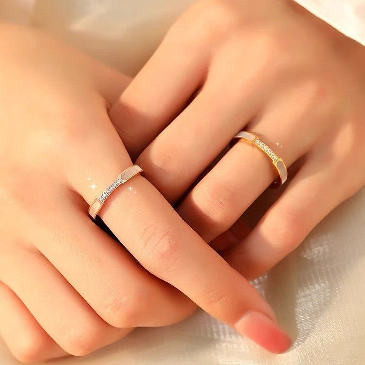 Damen Elegante Bandring mit Diamantakzenten Shop Nory