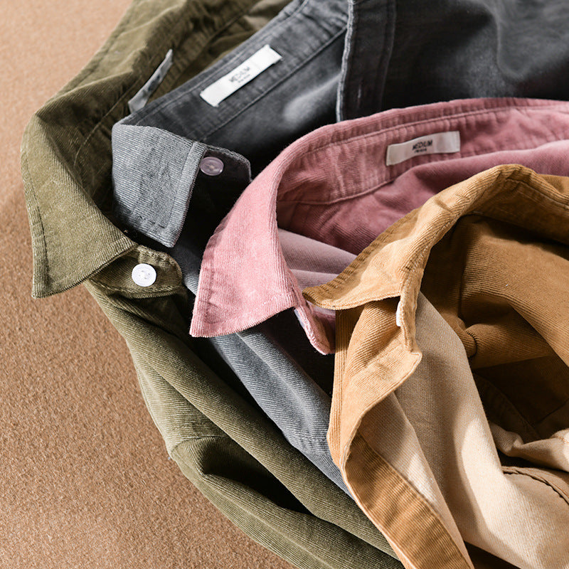 Herren Cord-Overshirt mit Brusttasche, Relaxed-Fit und durchgehender Knopfleiste Shop Nory