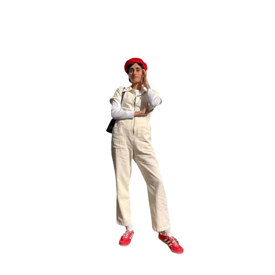 Damen legerer Jumpsuit mit praktischen Taschen und Reißverschluss