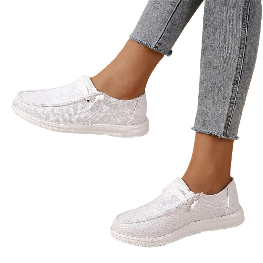 Damen bequeme Slip-On Freizeitschuhe mit leichtem Obermaterial Shopnory