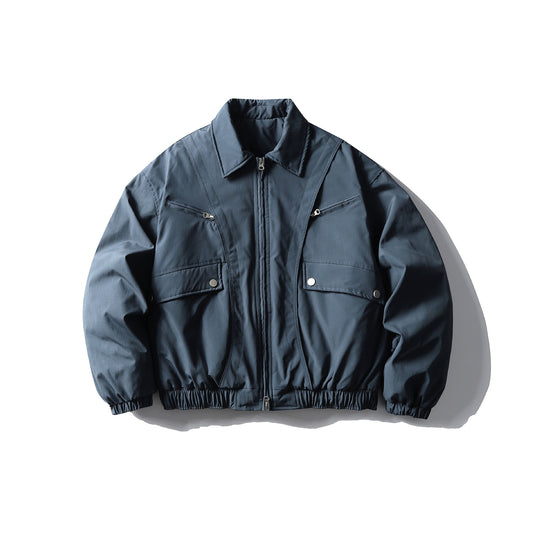 Herren Boxy-wattierter Field-Blouson mit Reißverschluss‑Brusttaschen und elastischem Saum Shop Nory