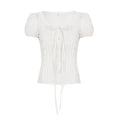 Damen Elegantes Blusenoberteil mit Rüschendetails und taillierter Silhouette