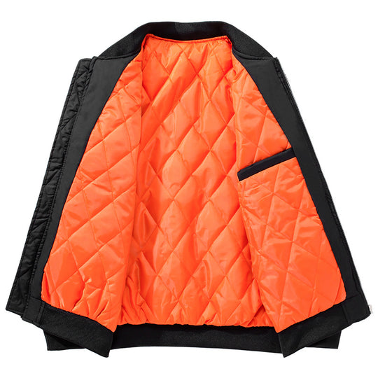 Herren Bomberjacke im Fliegerstil mit wattierter Thermofütterung und Ärmel-Utilitytasche Shop Nory