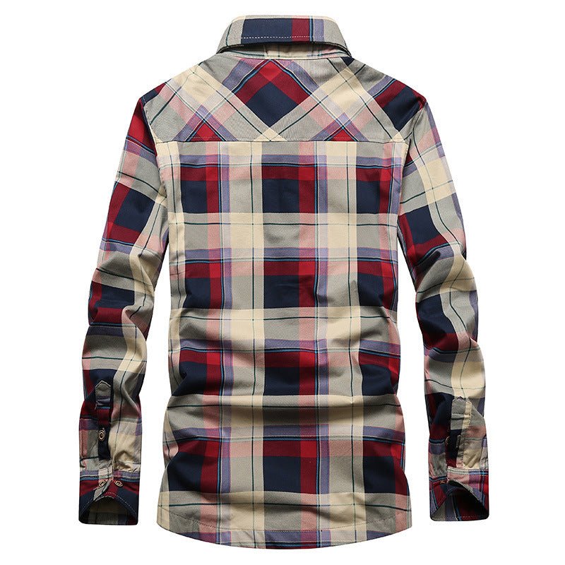 Herren Kariertes Thermo-Hemdjacke mit Teddyfleece-Innenfutter und Brustpattentaschen Shop Nory