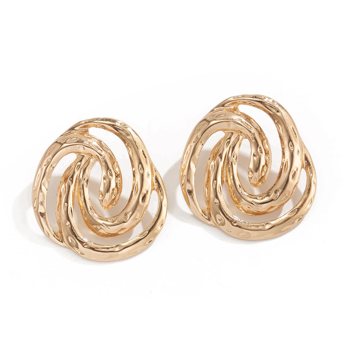 Damen extravagante Statement-Ohrringe aus hochwertigem Metall
