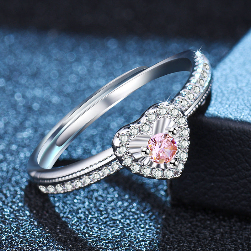 Damen Ring mit herzförmigem Design und funkelndem Zirkonia Shop Nory
