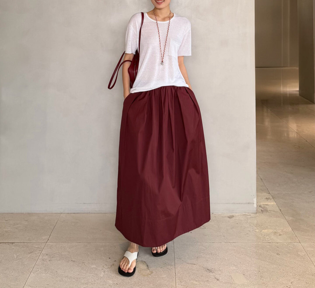 Damen Eleganter Maxirock mit weit geschnittenem Design Shop Nory