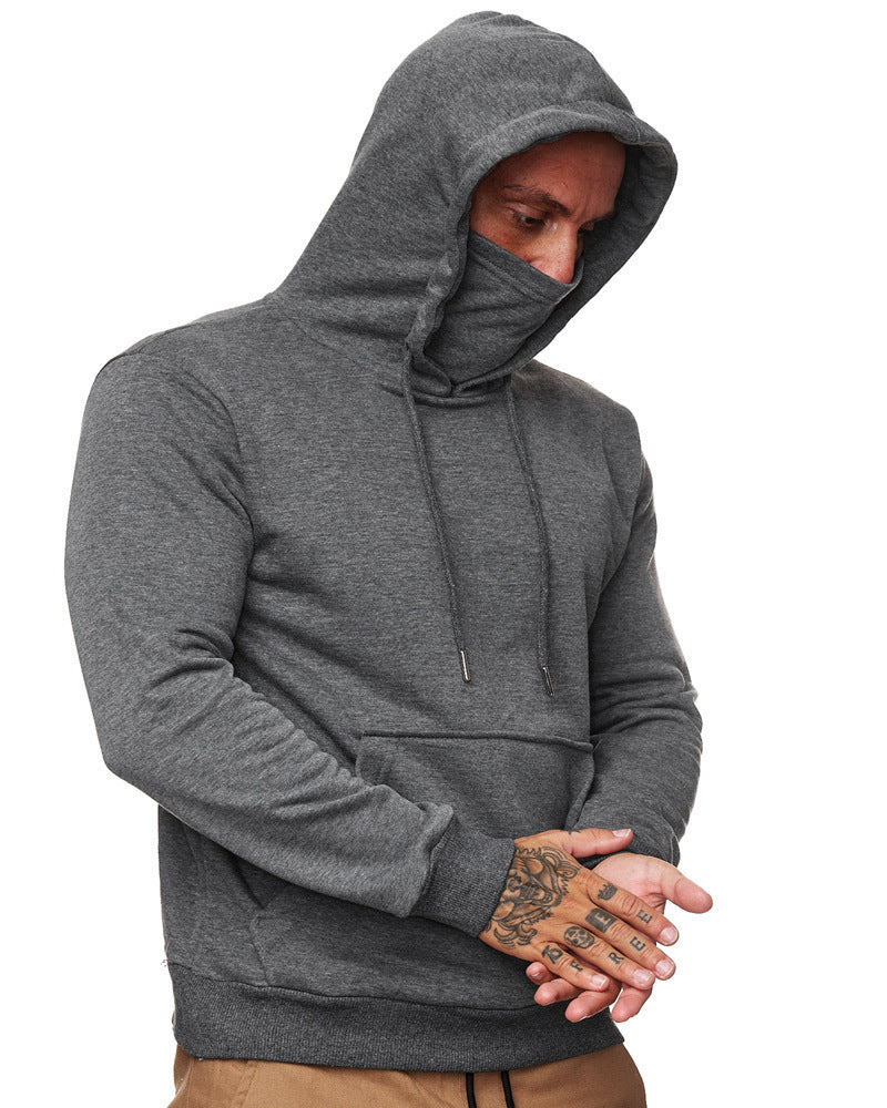 Herren Kapuzenpullover mit multifunktionalem Kragen