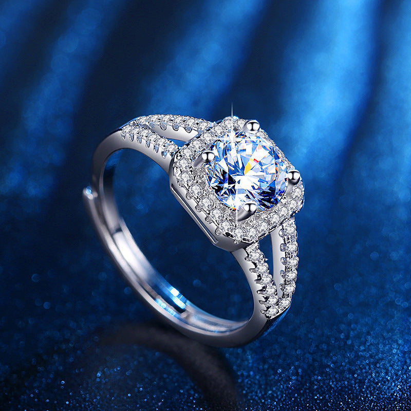 Damen Funkelnder Solitär-Ring mit exquisitem Zirkonia Shop Nory