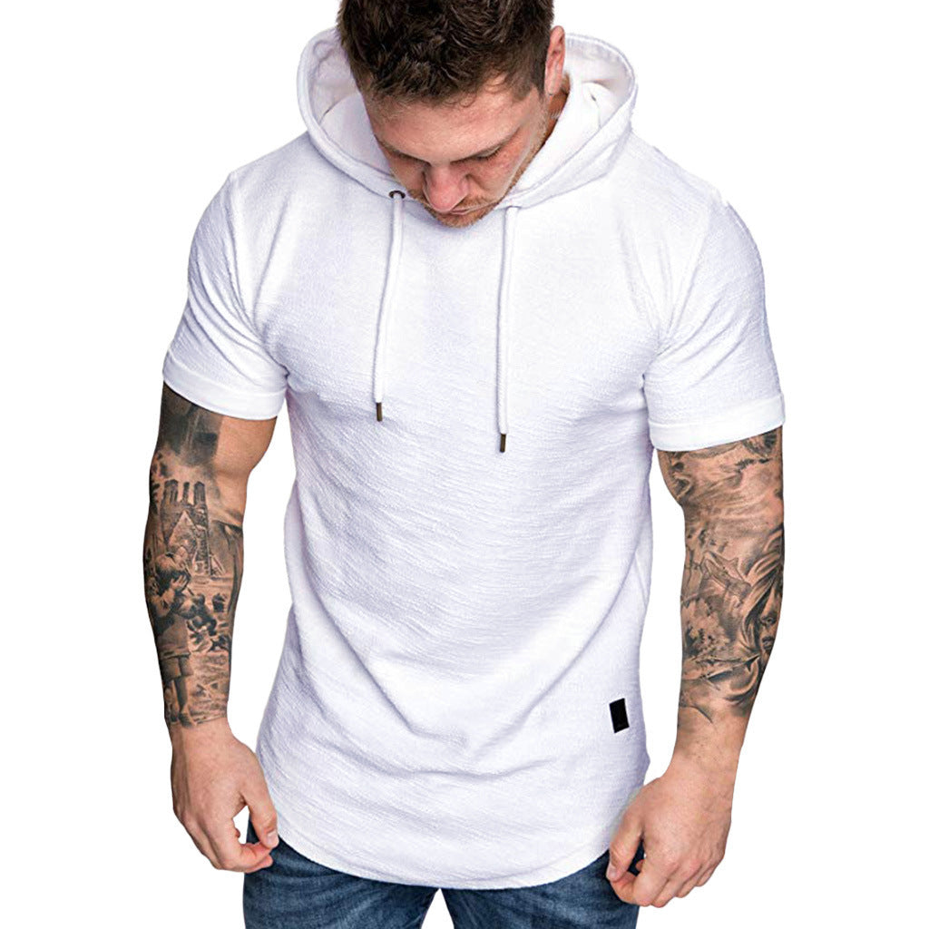 Herren Kapuzen-T-Shirt mit strukturiertem Design und lässigem Schnitt Shopnory