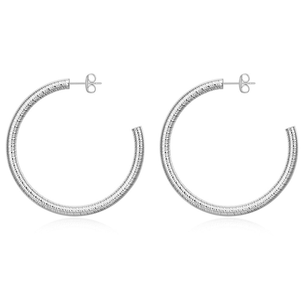 Damen Creolen mit kunstvollem Spiraldesign Shop Nory