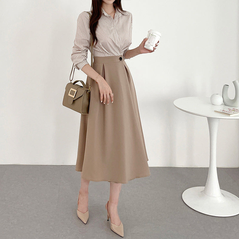 Damen Eleganter A-Linien Midi-Rock Shop Nory