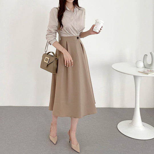 Damen Eleganter A-Linien Midi-Rock Shop Nory