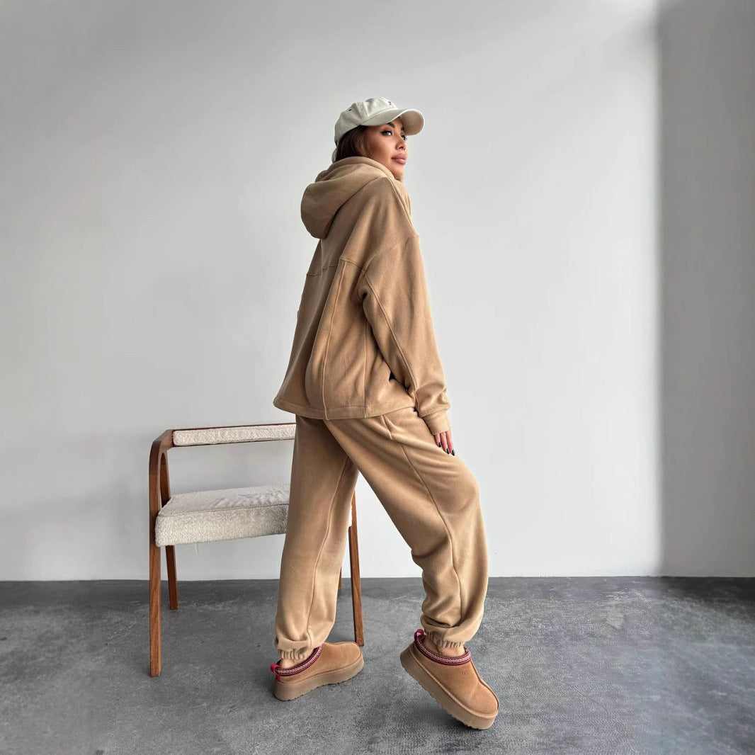 Damen Oversize-Fleece-Hoodie mit Kapuze und taillierter Tapered-Jogginghose Shop Nory